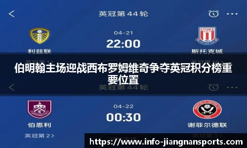 伯明翰主场迎战西布罗姆维奇争夺英冠积分榜重要位置